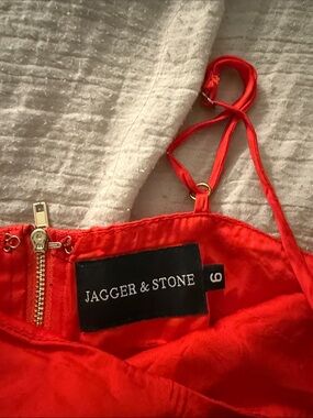 Bright Red Spaghetti Strap Crop Top